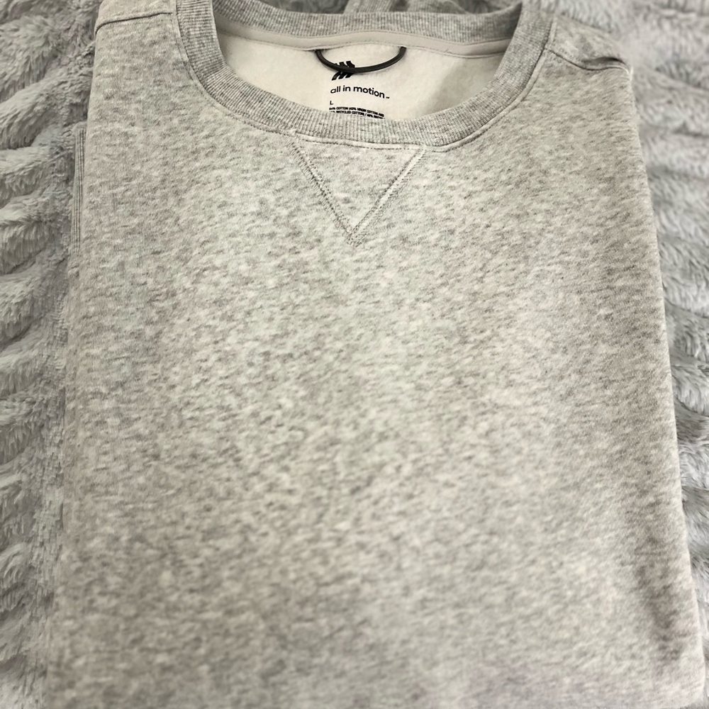 All in Motion Light Gray Crewneck Sweater